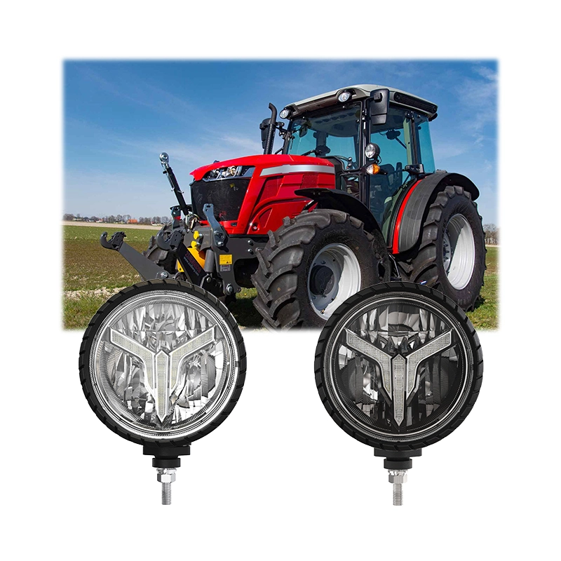 5,5-дюймовая светодиодная фара для трактора с радиатором.
