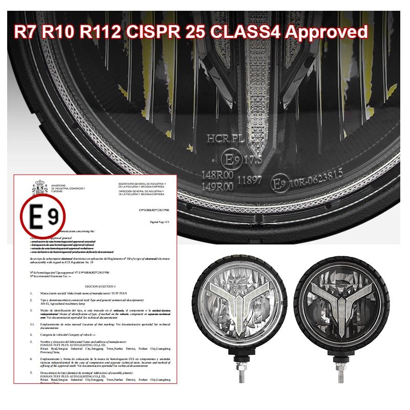 5,5-дюймовая светодиодная фара для трактора с радиатором.