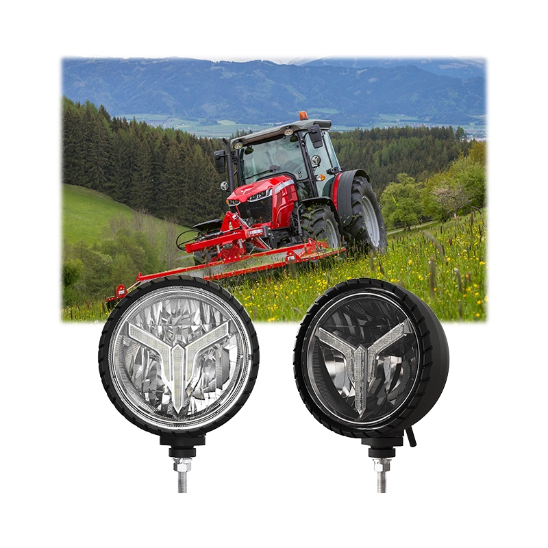 5,5-дюймовая светодиодная фара для трактора с радиатором.