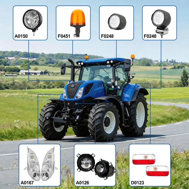 Сертифицированная по стандарту Emark светодиодная фара мощностью 100 Вт для трактора New Holland серии T7 (правая/левая)