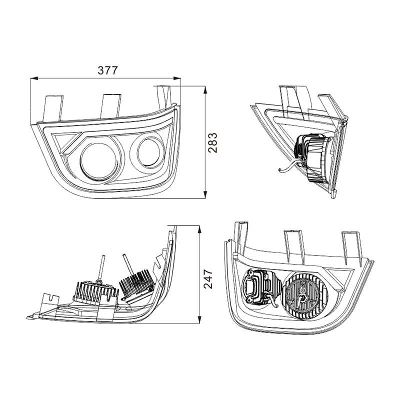 Светодиодная фара для трактора John Deere, дальний свет, широкий луч.