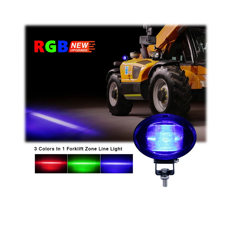 Светодиодный светильник для вилочного погрузчика RGB 9-100 В постоянного тока