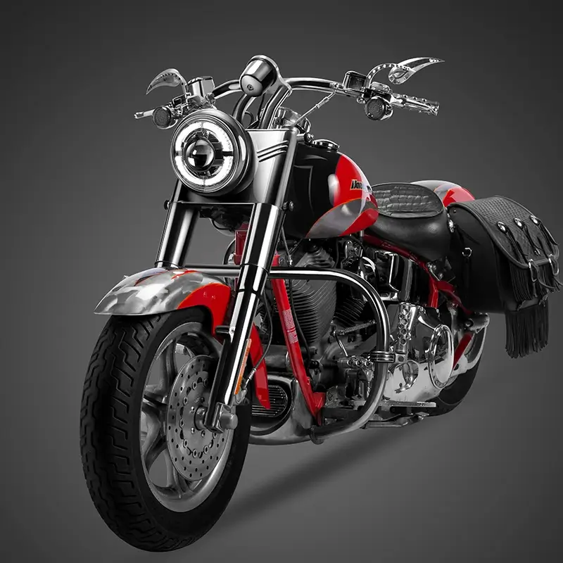 Круглая светодиодная фара для мотоцикла Harley Davidson, 75 Вт, 7 дюймов, с яркими белыми дневными ходовыми огнями.