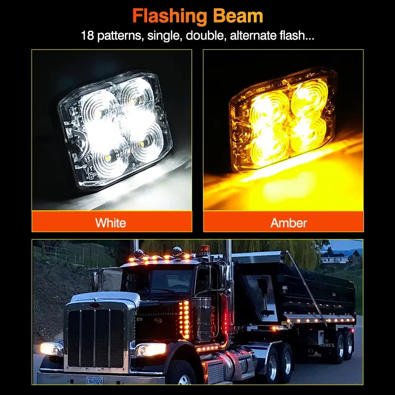 Многофункциональный светодиодный стробоскопический сигнальный фонарь для строительной техники.