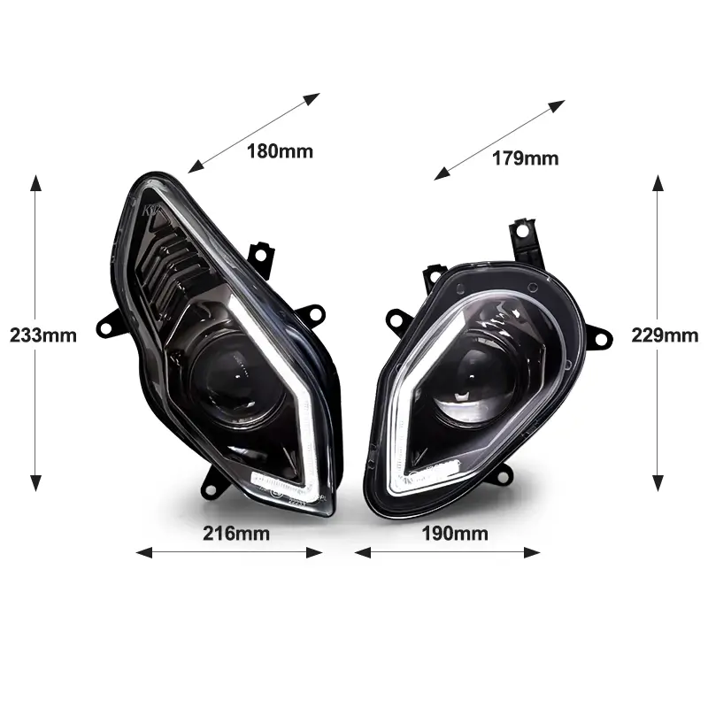 Светодиодная фара BMW S1000RR 88 Вт, сертифицированная по стандарту E-Mark, в сборе.