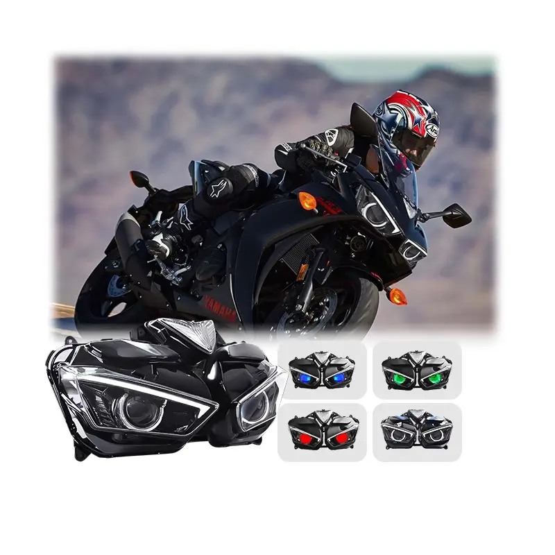 Светодиодная фара мощностью 55 Вт с двойным лучом и дневными ходовыми огнями (DRL) для мотоцикла Yamaha.