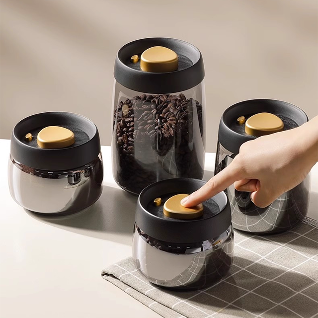 Круглые стеклянные банки для кофе с УФ-покрытием — популярны в Германии