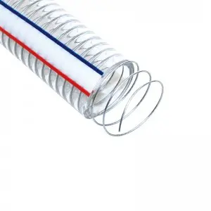 10 м прозрачный садовый гибкий водопроводный шланг из ПВХ со спиралью из стальной проволоки, армированный шланг для водяного насоса