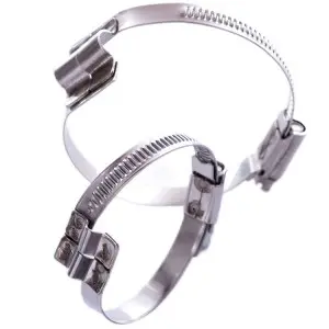 Хомут для шланга с червячной передачей, изготовленный из нержавеющей стали SS304, немецкого производства.