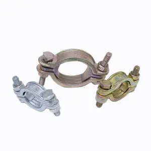 Хомут для шланга SL 115, двойной, 2 болта, 94-115 мм, 3,75″-4,5″, с седлом из чугуна.