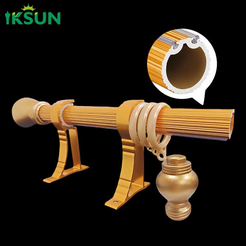 Алюминиевый одинарный карниз для штор – элегантный круглый карниз на заказ