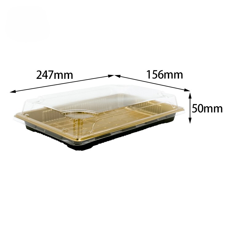 Пластиковый лоток-контейнер для суши с крышкой - ООО компания Юпу Упаковка в Дунгуане.