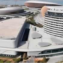 Исследование и применение метода измерения плоскостности изогнутых алюминиевых однопанельных навесных стен в прибрежной зоне с высоким ветровым давлением.