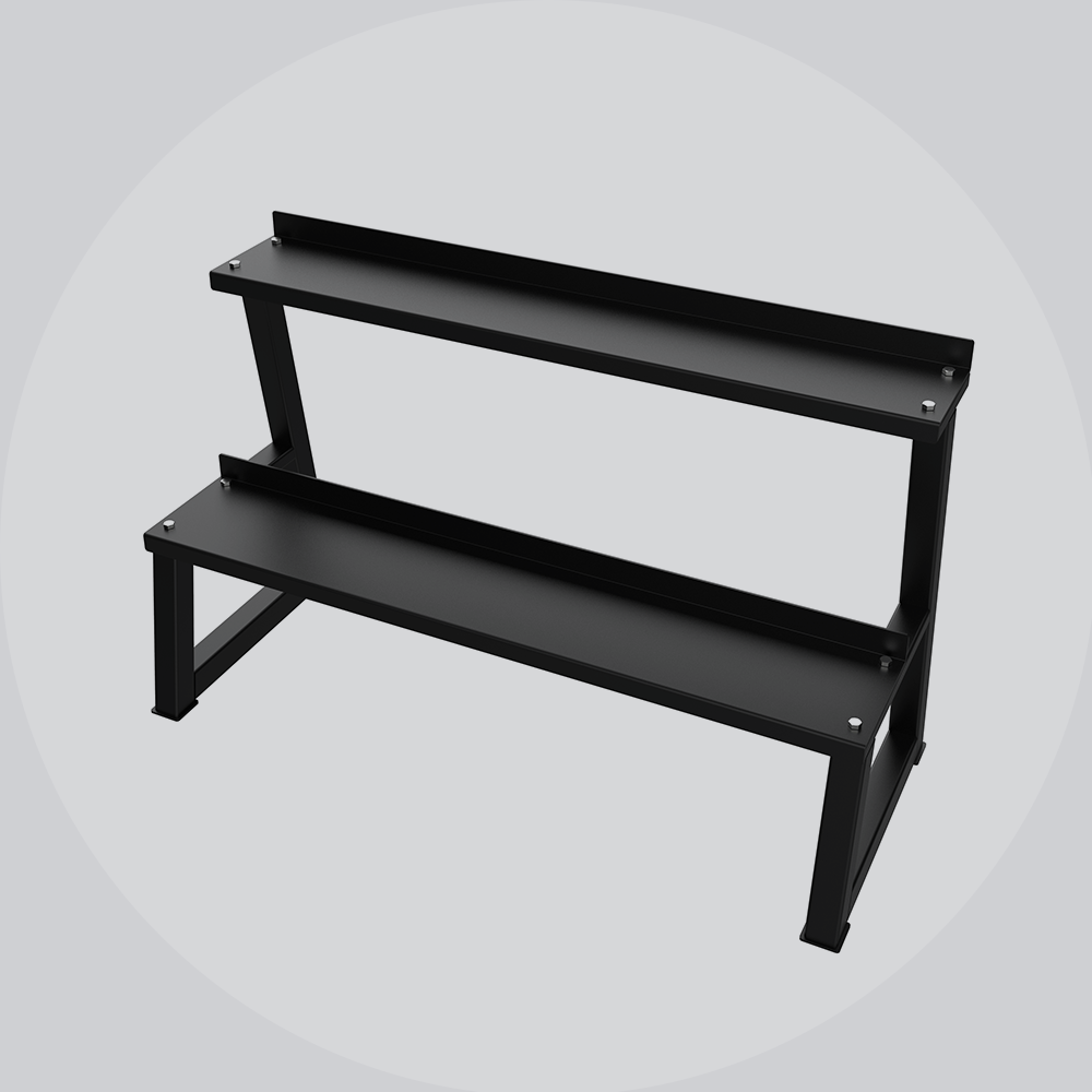 Двухярусная стойка для гантелей: хранение гантелей разных размеров