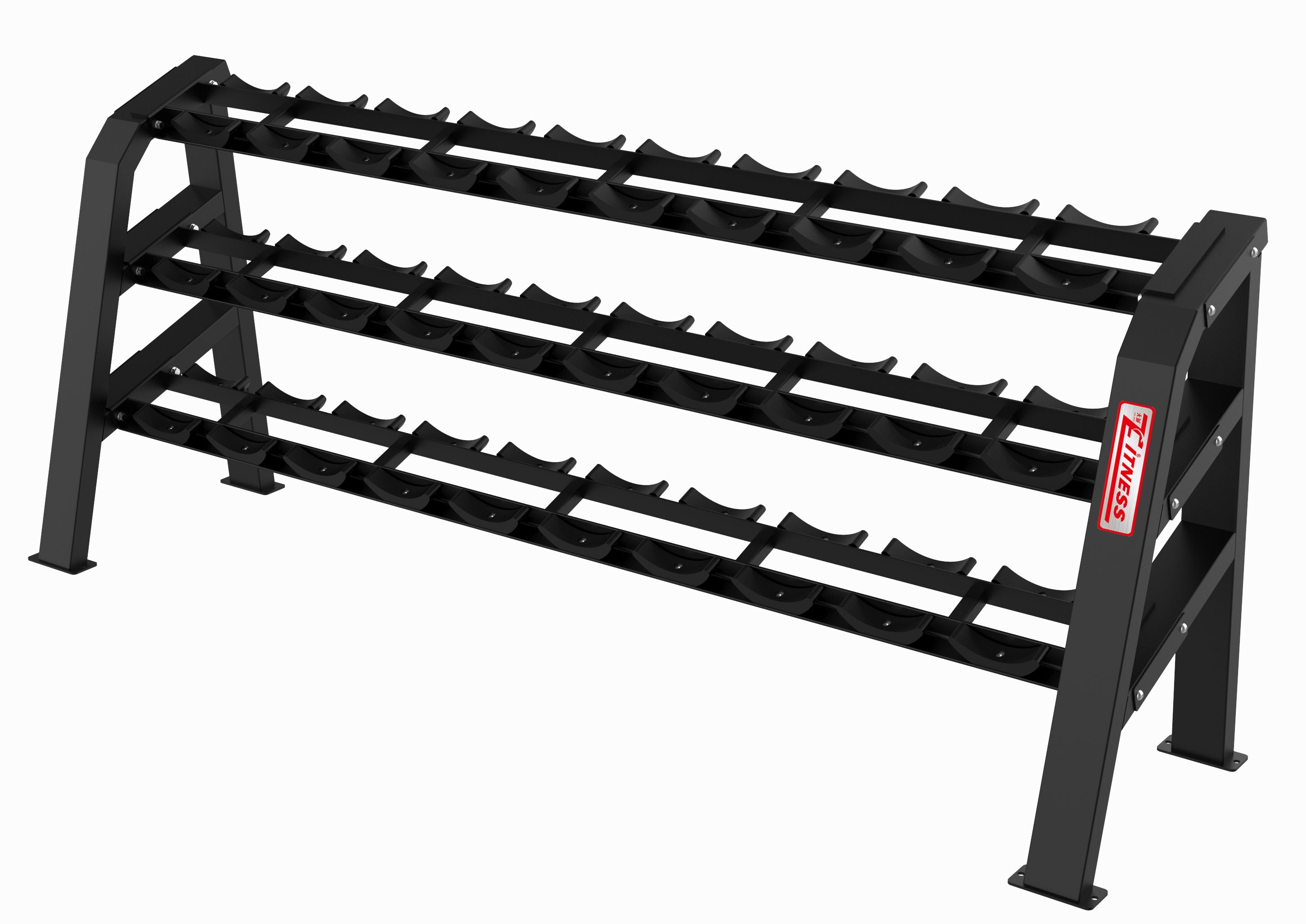 Трёхъярусная стойка для гантелей: хранение гантелей всех размеров