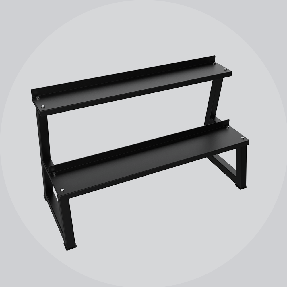 Двухярусная стойка для гантелей: хранение гантелей разных размеров