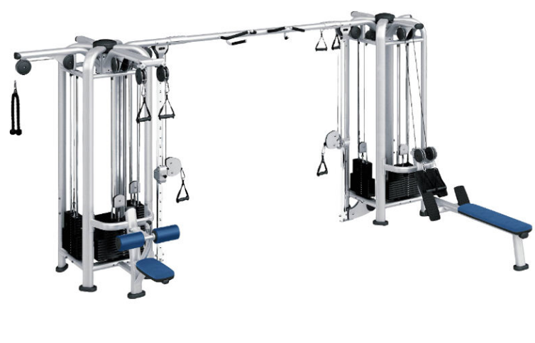 Комплексный тренажер восьмизонный : тренировки разных групп мышц несколькими людьми одновременно