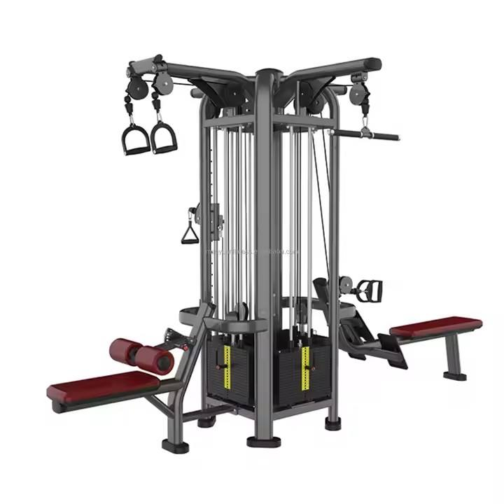 Тренажёрный комплекс для четырёх человек: комплексная проработка всех мышечных групп с разнообразными упражнениями