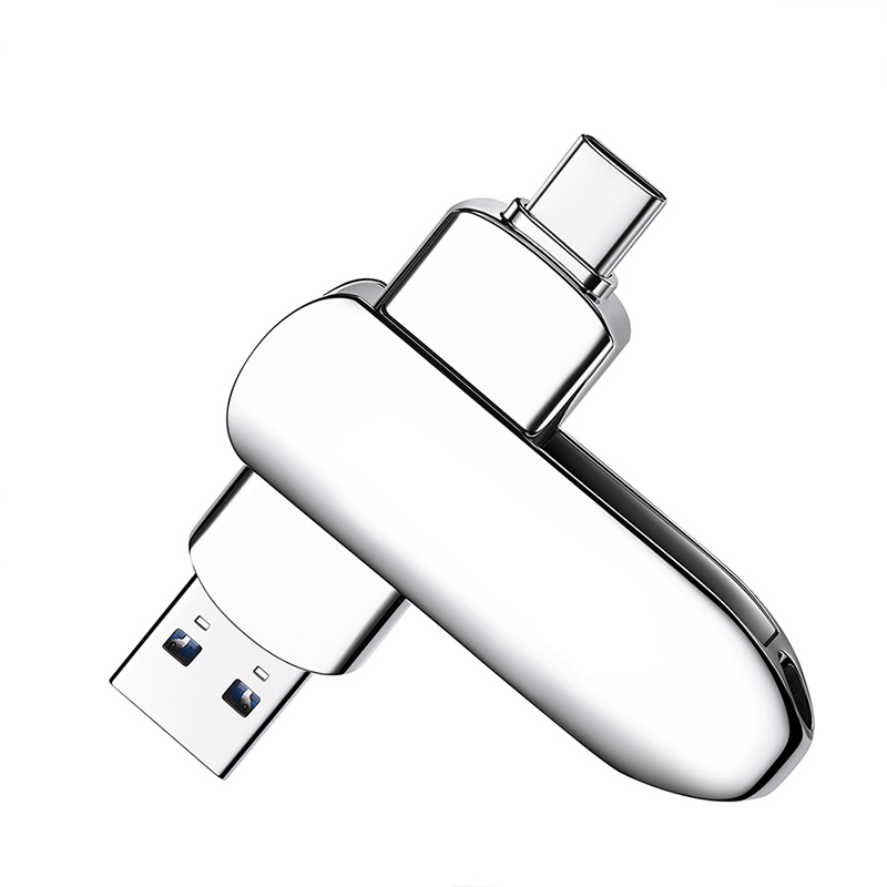 Мобильный USB-накопитель Type-c, компьютер VAST, высокоскоростной USB3.0 двойного назначения, большой емкости, 128 ГБ, вращающийся USB-накопитель, 64 г