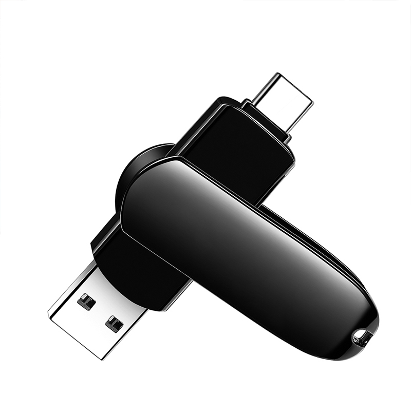 Мобильный телефон компьютер USB флэш-накопитель VAST металла вращающийся тип-c двойной интерфейс 64g128g высокой емкости подарок USB флэш-накопитель настроен