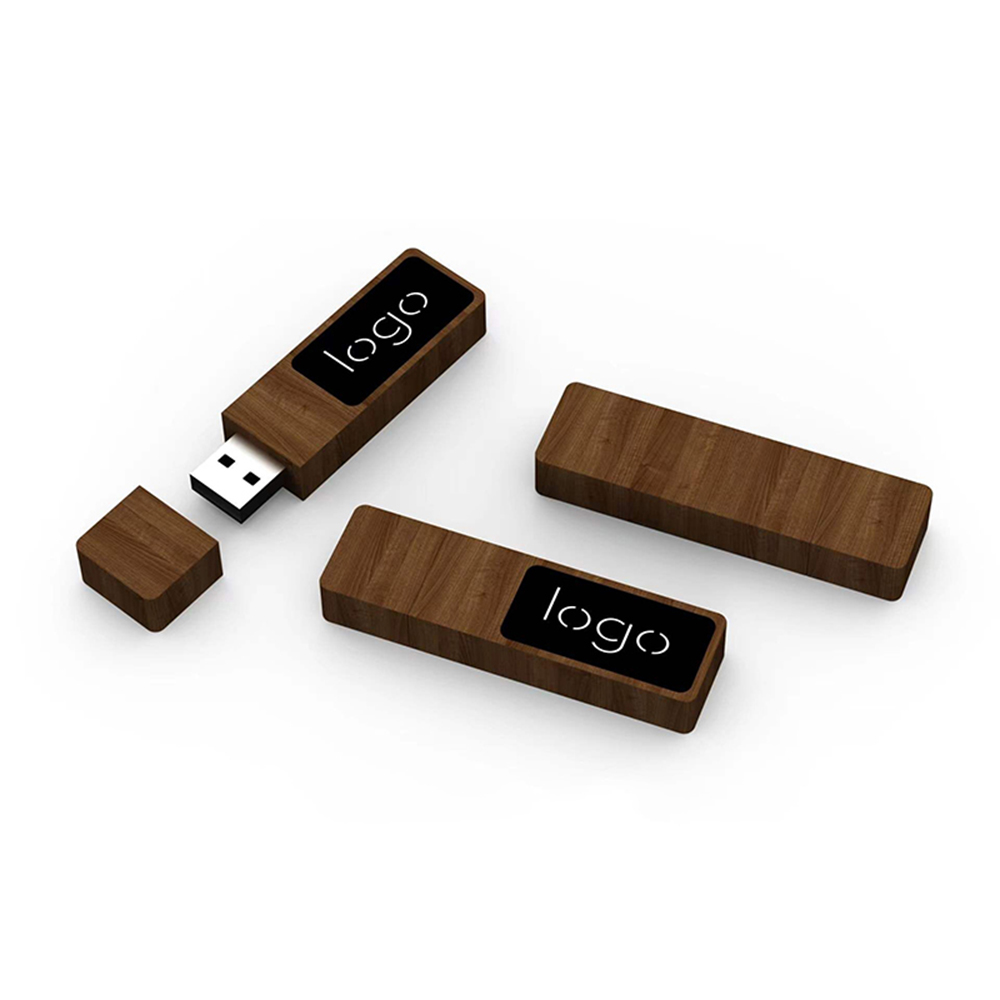 Экологичный деревянный USB‑флеш‑накопитель с по...