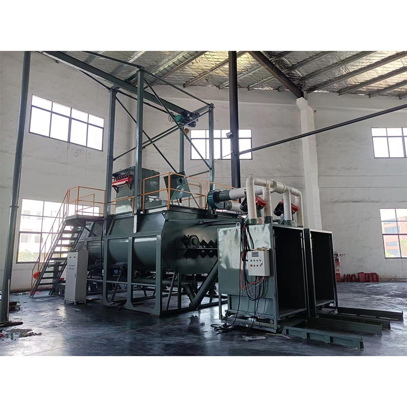 Горизонтальный двухвальный смеситель для сухих порошков объемом 44 кубических метра