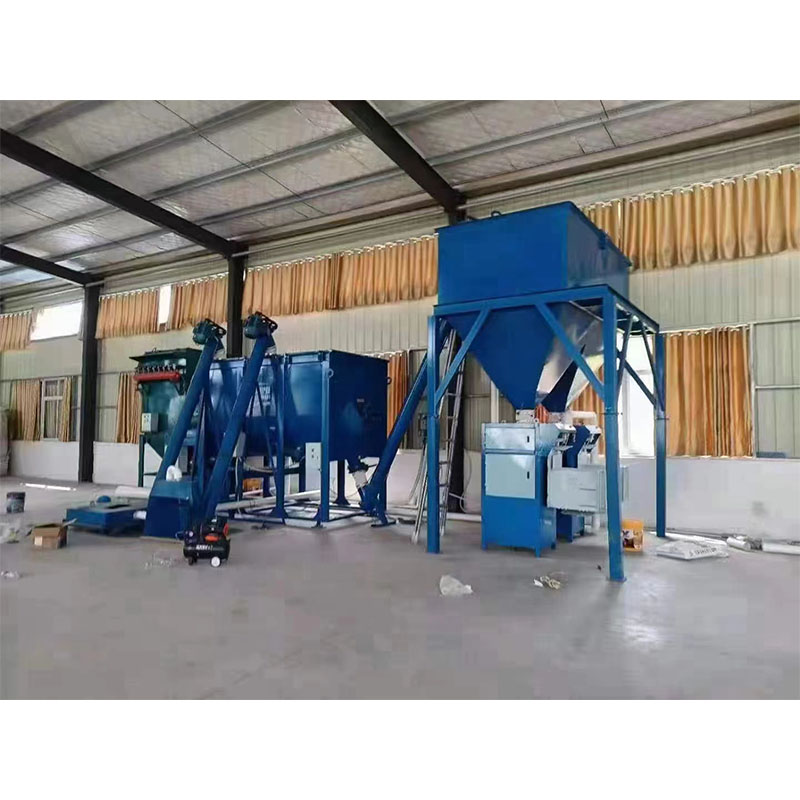 Интегрированная горизонтальная производственная линия для смешивания сухих строительных смесей