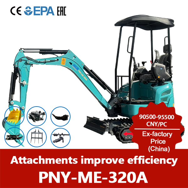 PNY-ME-320A гусеничный небольшой микро дизельный экскаватор Kubota