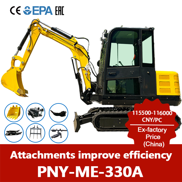 PNY-ME-330A Гусеничный малогабаритный дизельный экскаватор Kubota