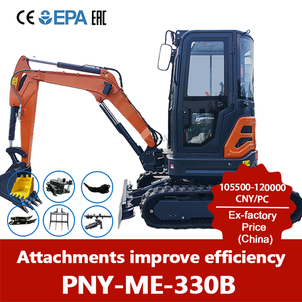 PNY-ME-330B Гусеничный малогабаритный дизельный экскаватор Kubota