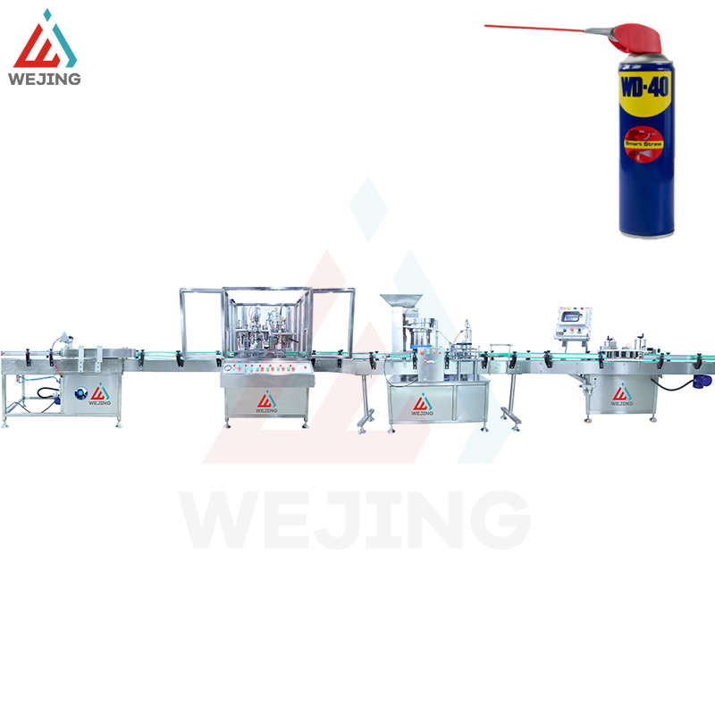Линия для наполнения аэрозолей с тюбиком и ручкой для удаления ржавчины инсектицида очистителя кондиционера