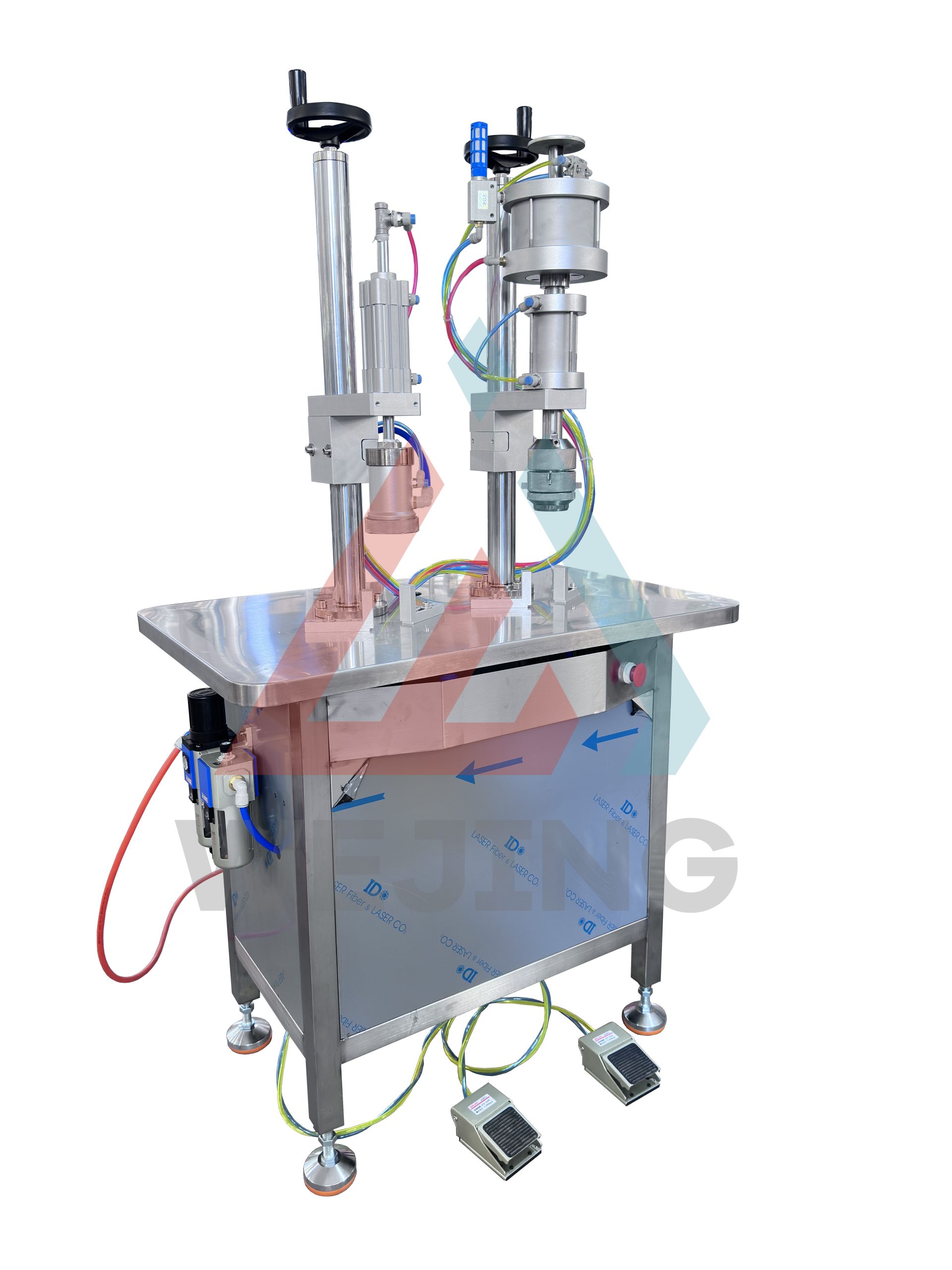 Полуавтоматическая высокоточная машина для розлива аэрозолей в металлические баллончики и флаконы