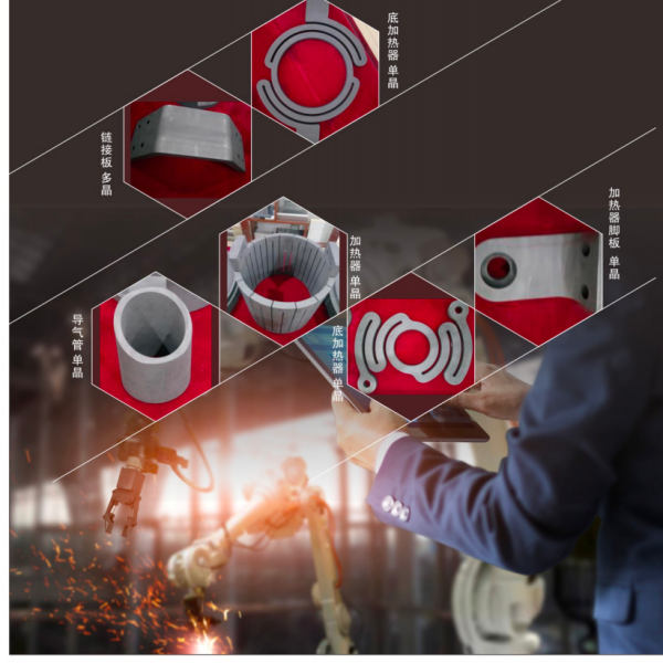 Высокочистые графитовые компоненты в качестве сердечников помогают повысить эффективность производства монокристаллического/поликристаллического кремния.