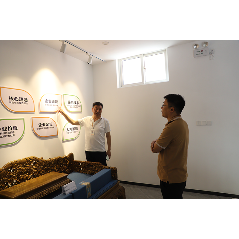 Г-н Хэ, генеральный менеджер отдела продаж компании Shanghai Shuxiang Mendi, посетил компанию Deyun Technology для осмотра и обмена.