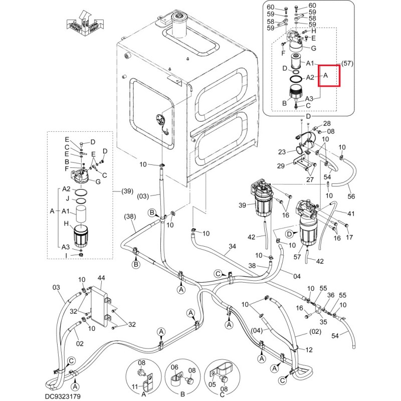 Оригинальный топливный фильтр 4719920 для экскаватора Хитачи ZX200-3