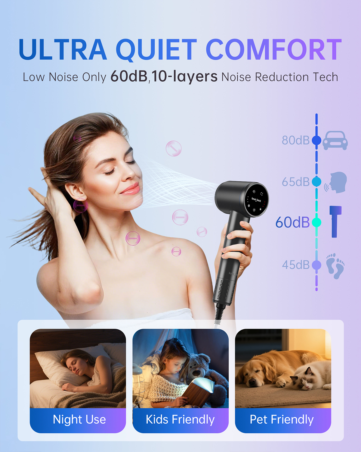 Бытовой скоростной фен Air3.0.12-A – черный