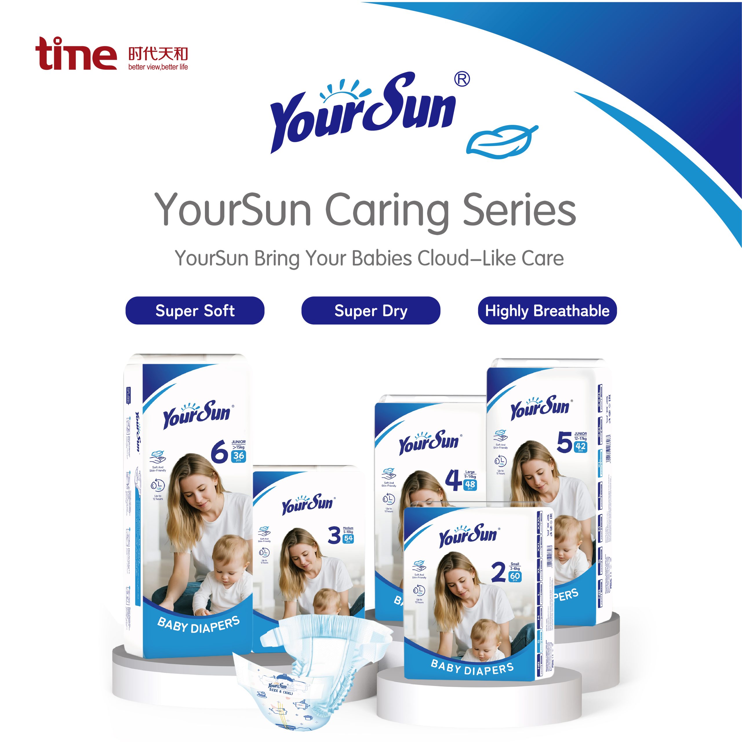 Толстые подгузники Yoursun из целлюлозы, S M L XL – защита и комфорт надолго