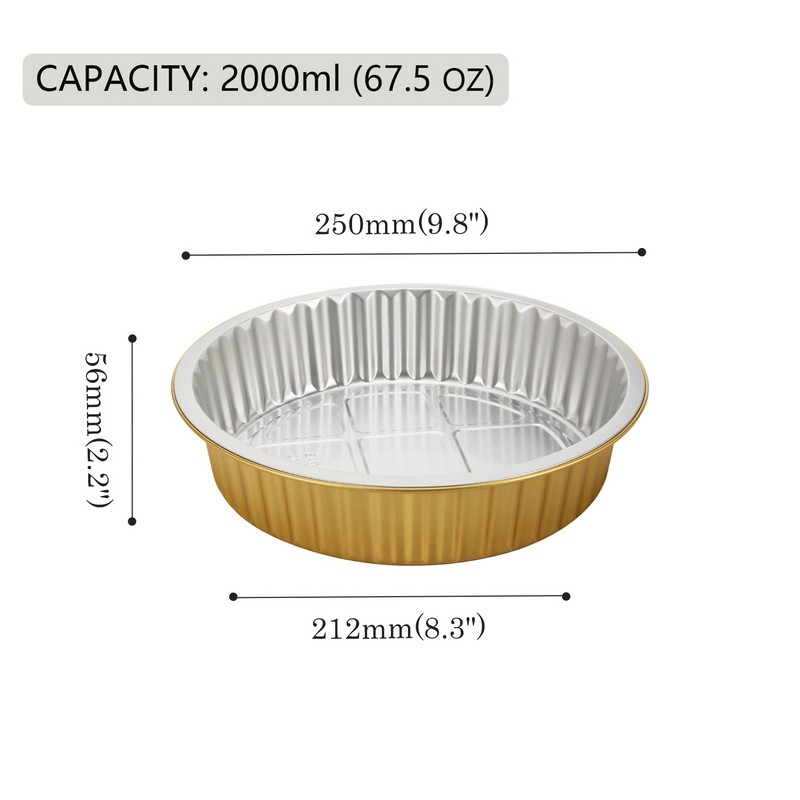 Круглая коробка из алюминиевой фольги Y250-2000