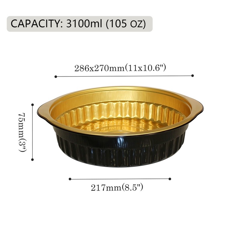 Круглая коробка из алюминиевой фольги Y270-3100