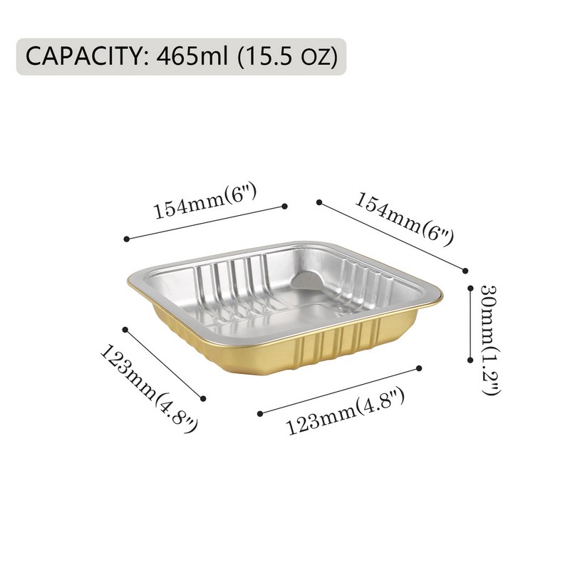 Квадратная коробка из алюминиевой фольги Z154-465