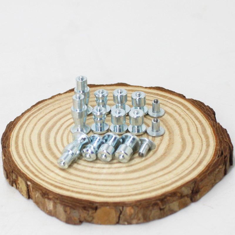 Синие и белые цинковые противоскользящие штифты