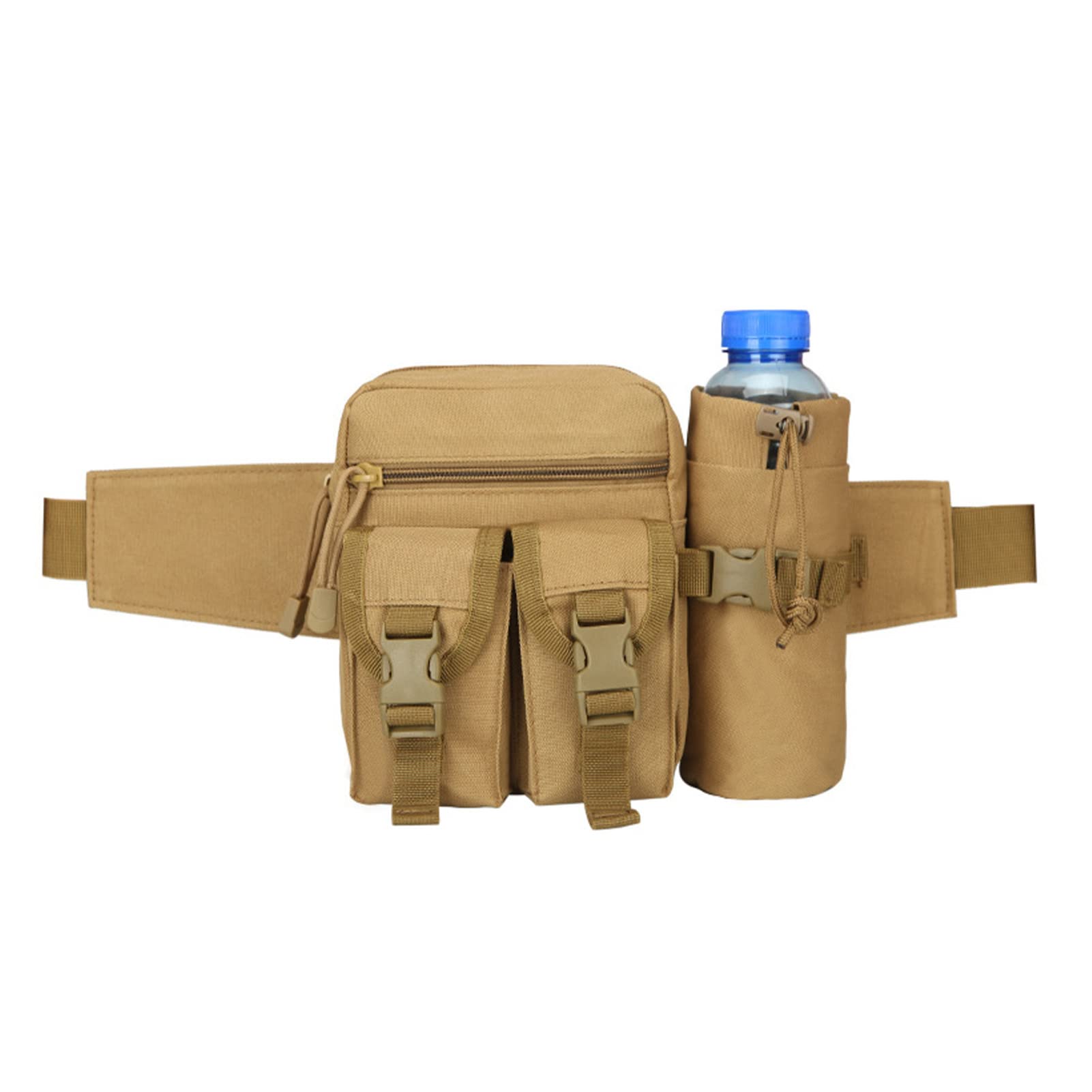 Наружный поясной рюкзак (Поясная сумка) из оксфордской ткани, водонепроницаемый, удобный, большой вместимости, цвет “тен” (песочный), для путешествий и спорта.