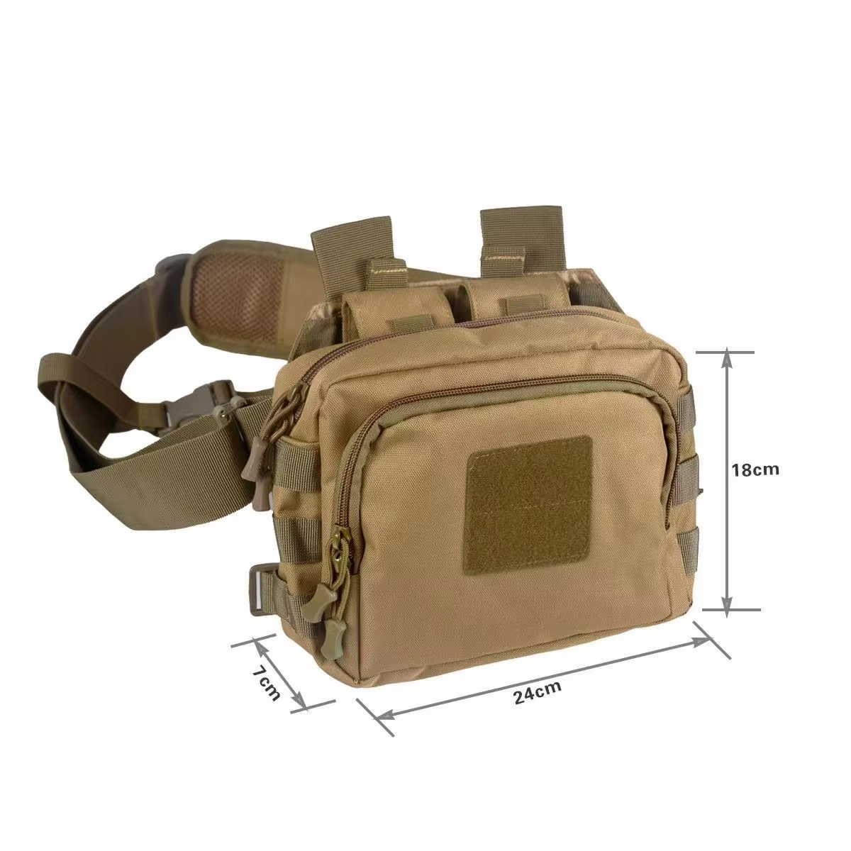 Чёрный многофункциональный тактический односпальный рюкзак-сумка