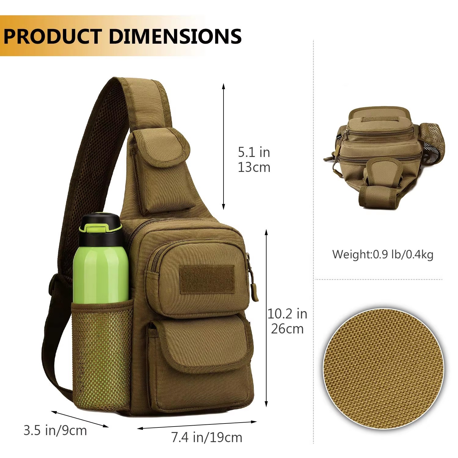 Универсальный тактический однолямочный рюкзаки​