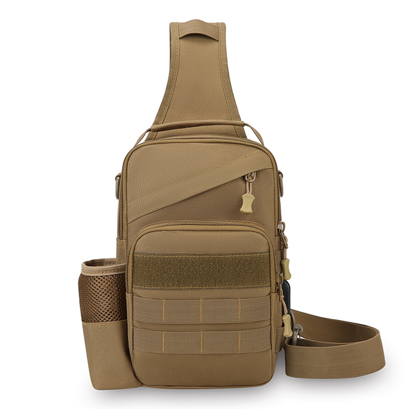 Мужская тактическая нагрудная сумка с MOLLE, ручкой и USB для походов и кемпинга