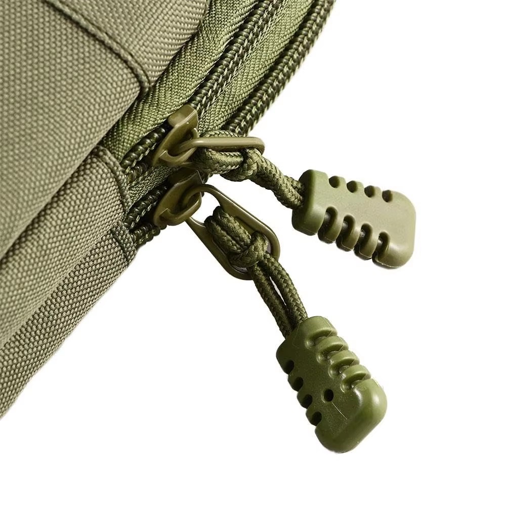 Мужской поясной рюкзак черный FASHION, модный аксессуар с молниями для повседневки и спорта