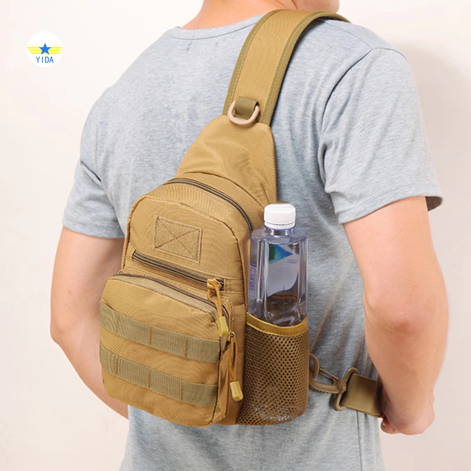 Тактический слэт-пак (рюкзак-слинг) многофункциональный для активного отдыха, спорта и города (чёрный)