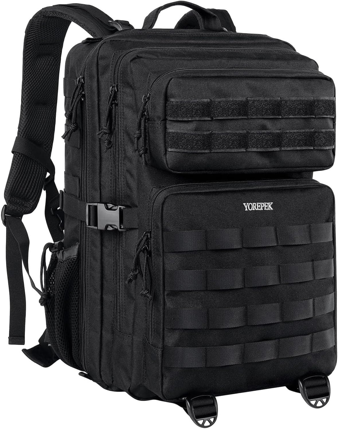 Большой армейский рюкзак мужской 45 л, военный тактический рюкзак. Штурмовой рюкзак MOLLE для активного отдыха, кемпинга, пешего туризма, треккинга и охоты, черный, 45 л