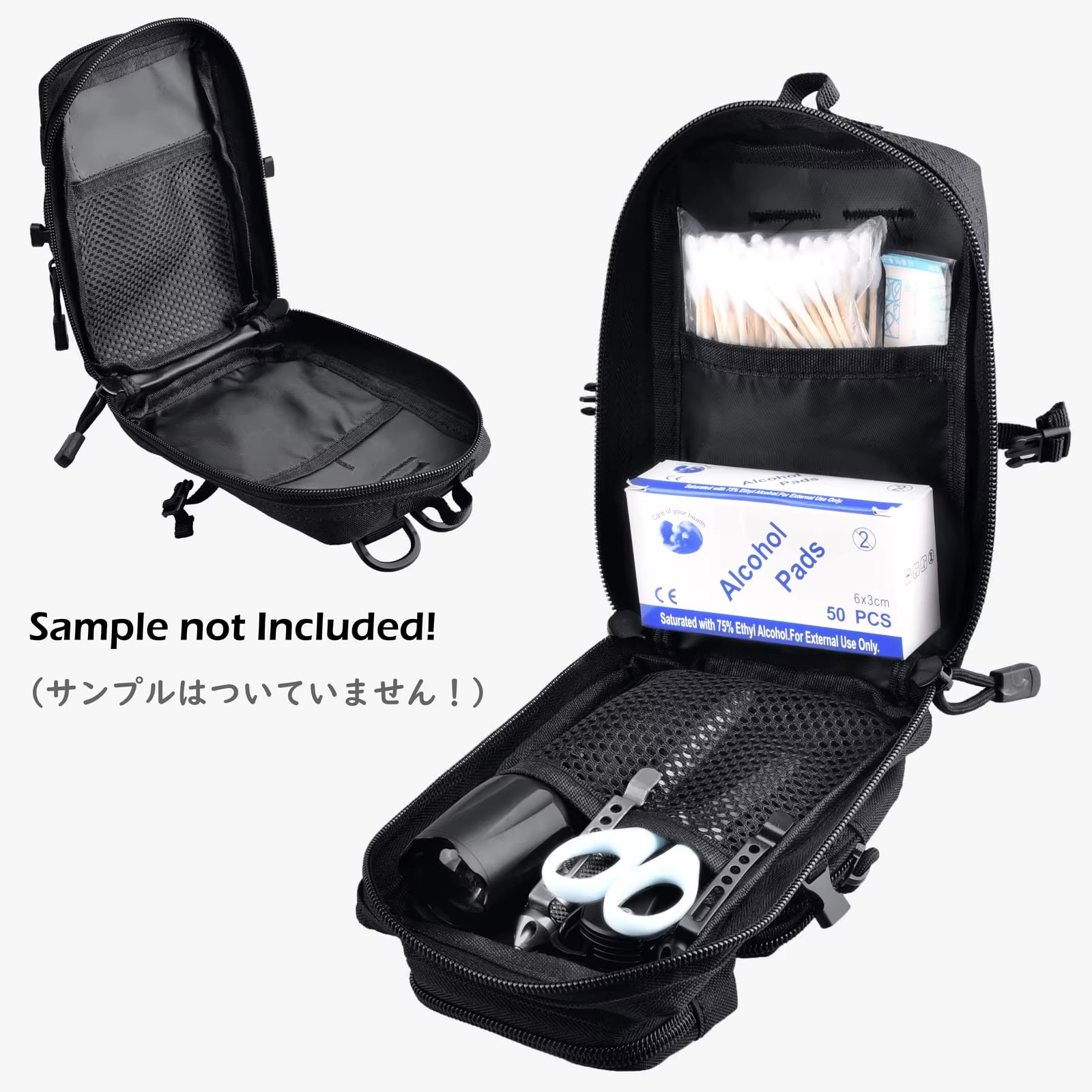 Тактическая сумка-барсетка черного цвета с системой MOLLE