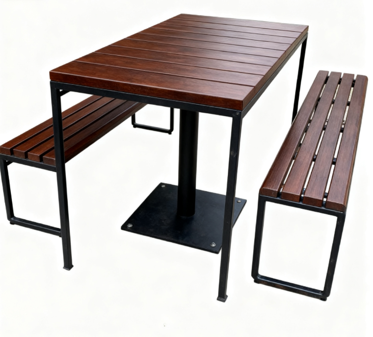 Парк курорт досуга стол и стул ресторан кофейня простая открытая мебель водонепроницаемый металлический открытый стол и стул комбинация